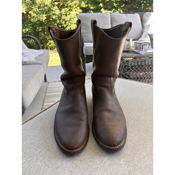 Red Wing 1155 Pecos Leather Work Boots Heritage Nailseat Soft Toe Sz 10 Western - Picture 4 of 15